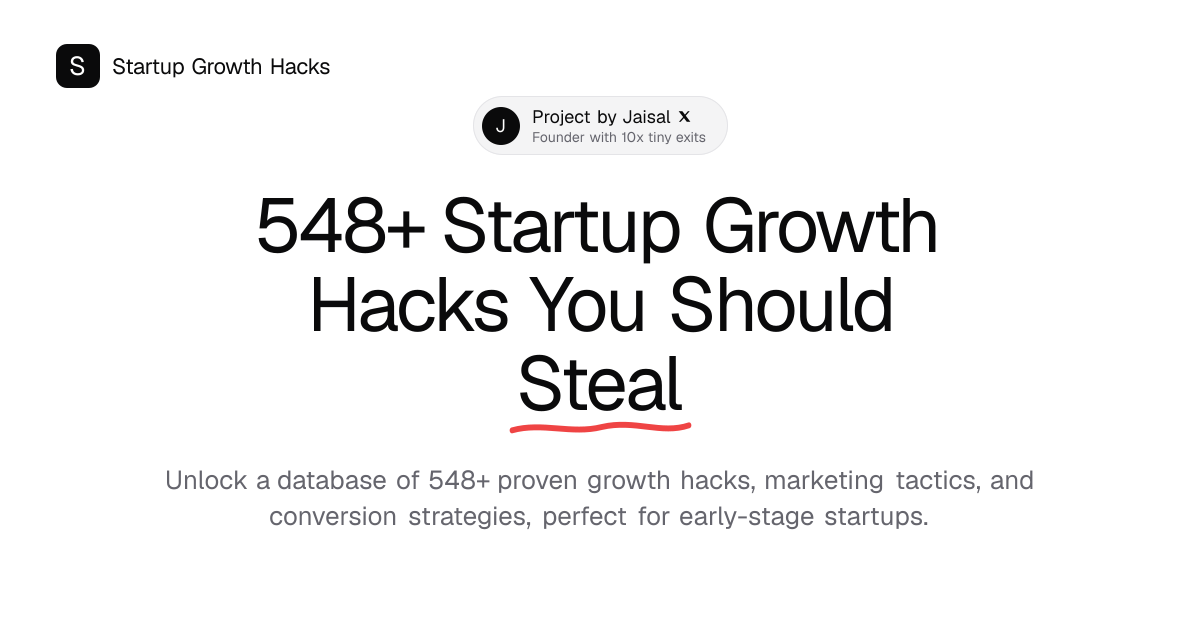 Startup Growth Hacks